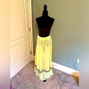 Cover Up Skirt, embroidered bottom, classy full length